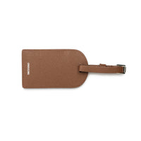 Crossing Milano Leather Luggage Tag - Barcoss Brown