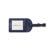 Crossing Milano Leather Luggage Tag - Barcoss Navy
