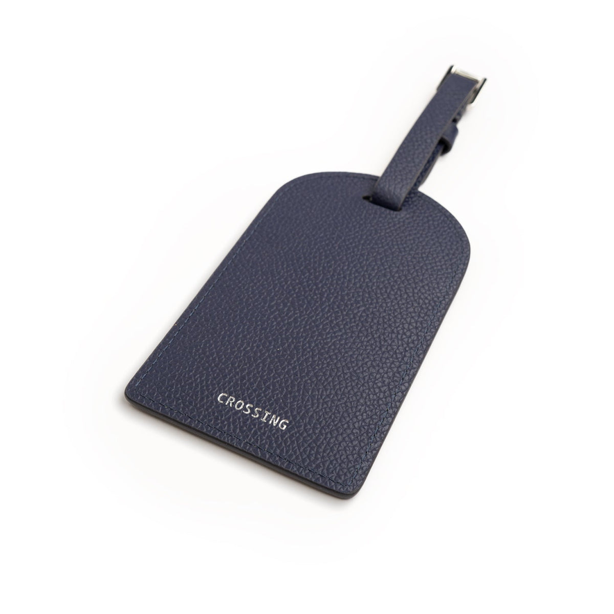 Crossing Milano Leather Luggage Tag - Barcoss Navy