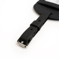 Crossing Milano Leather Luggage Tag - Black