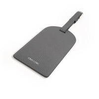 Crossing Milano Leather Luggage Tag - Grey