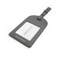 Crossing Milano Leather Luggage Tag - Grey