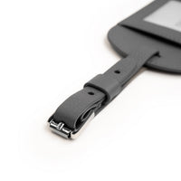 Crossing Milano Leather Luggage Tag - Grey