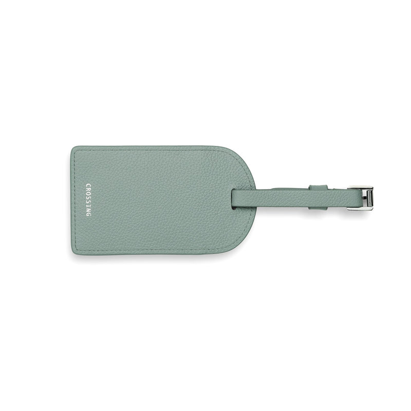 Crossing Milano Leather Luggage Tag - Sage