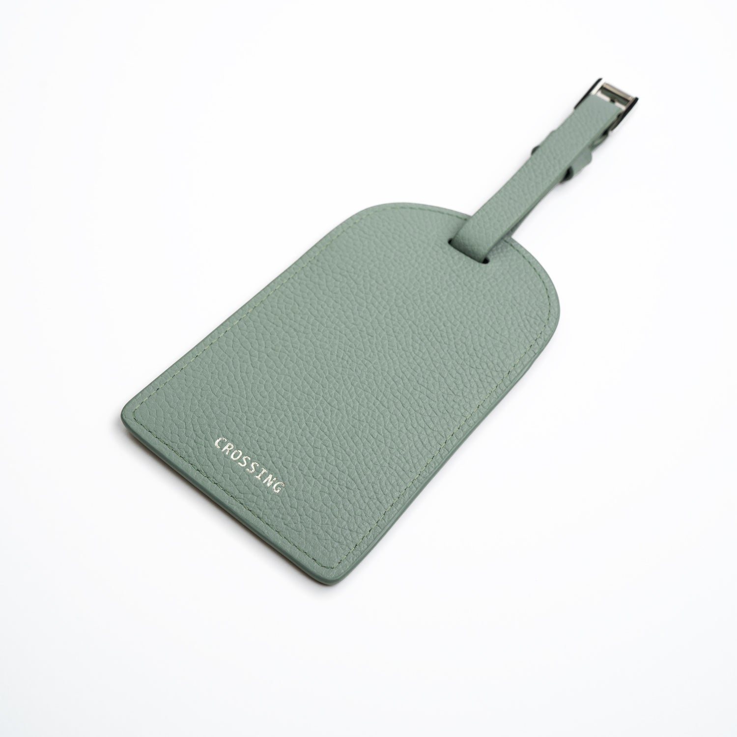 Crossing Milano Leather Luggage Tag - Sage