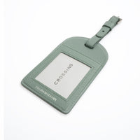 Crossing Milano Leather Luggage Tag - Sage