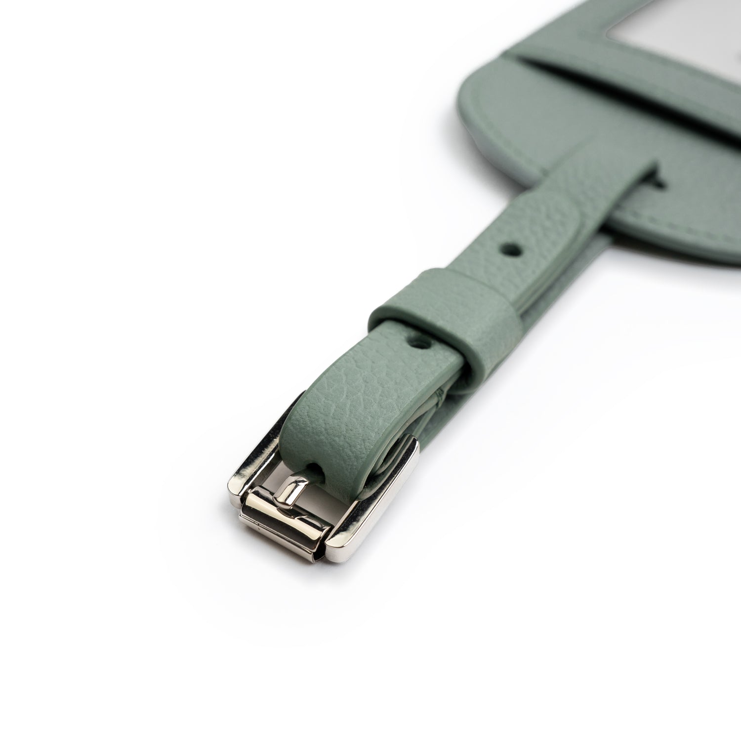 Crossing Milano Leather Luggage Tag - Sage