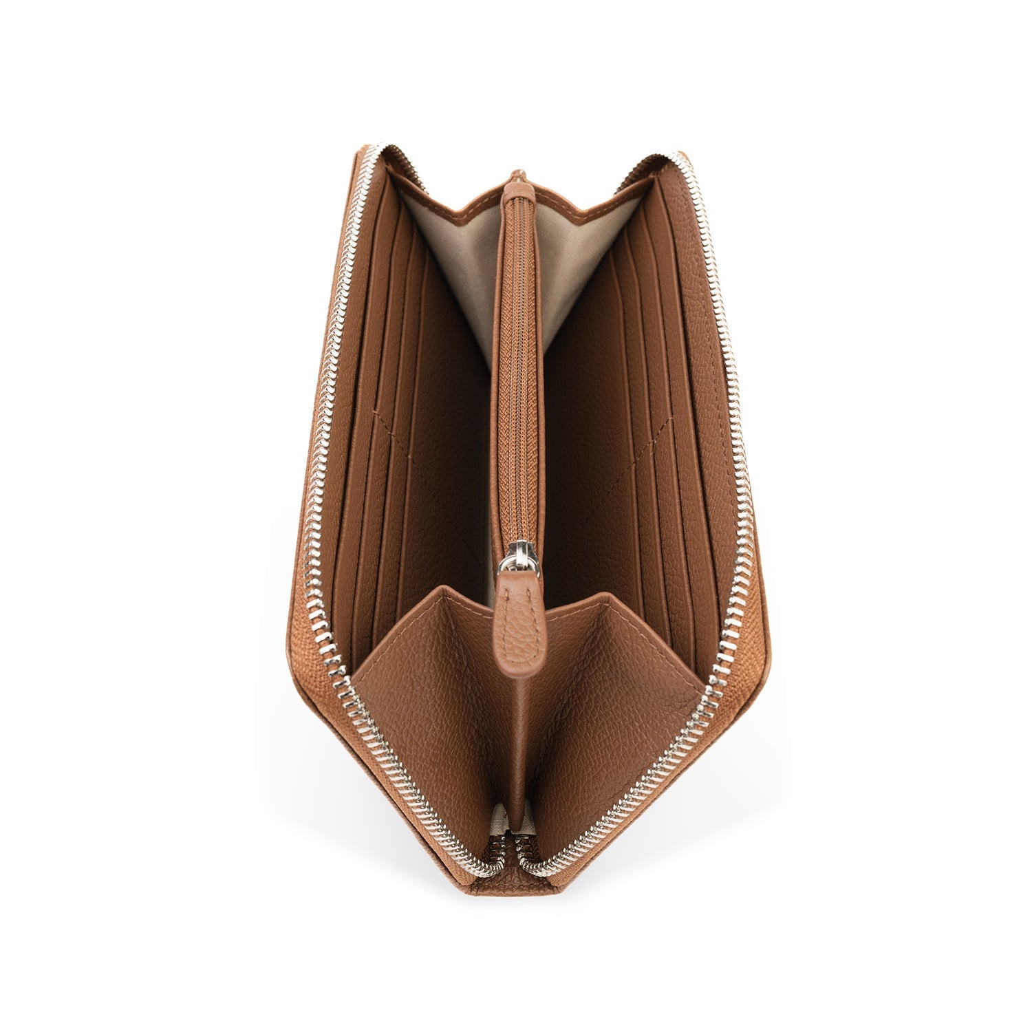 Crossing Milano Long Zip Wallet RFID - Barcoss Brown