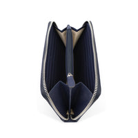 Crossing Milano Long Zip Wallet RFID - Barcoss Navy