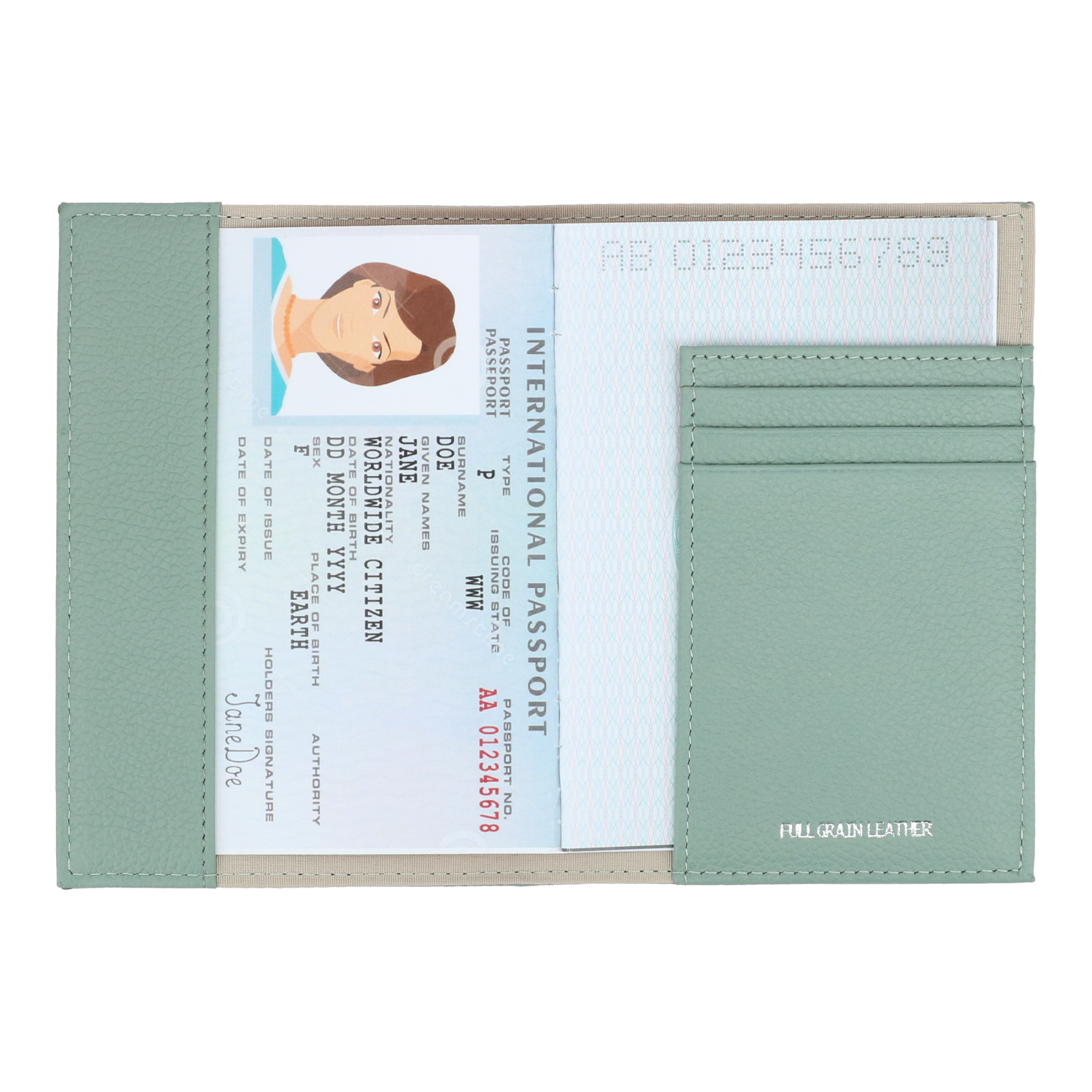 Crossing Milano Passport Holder - Sage