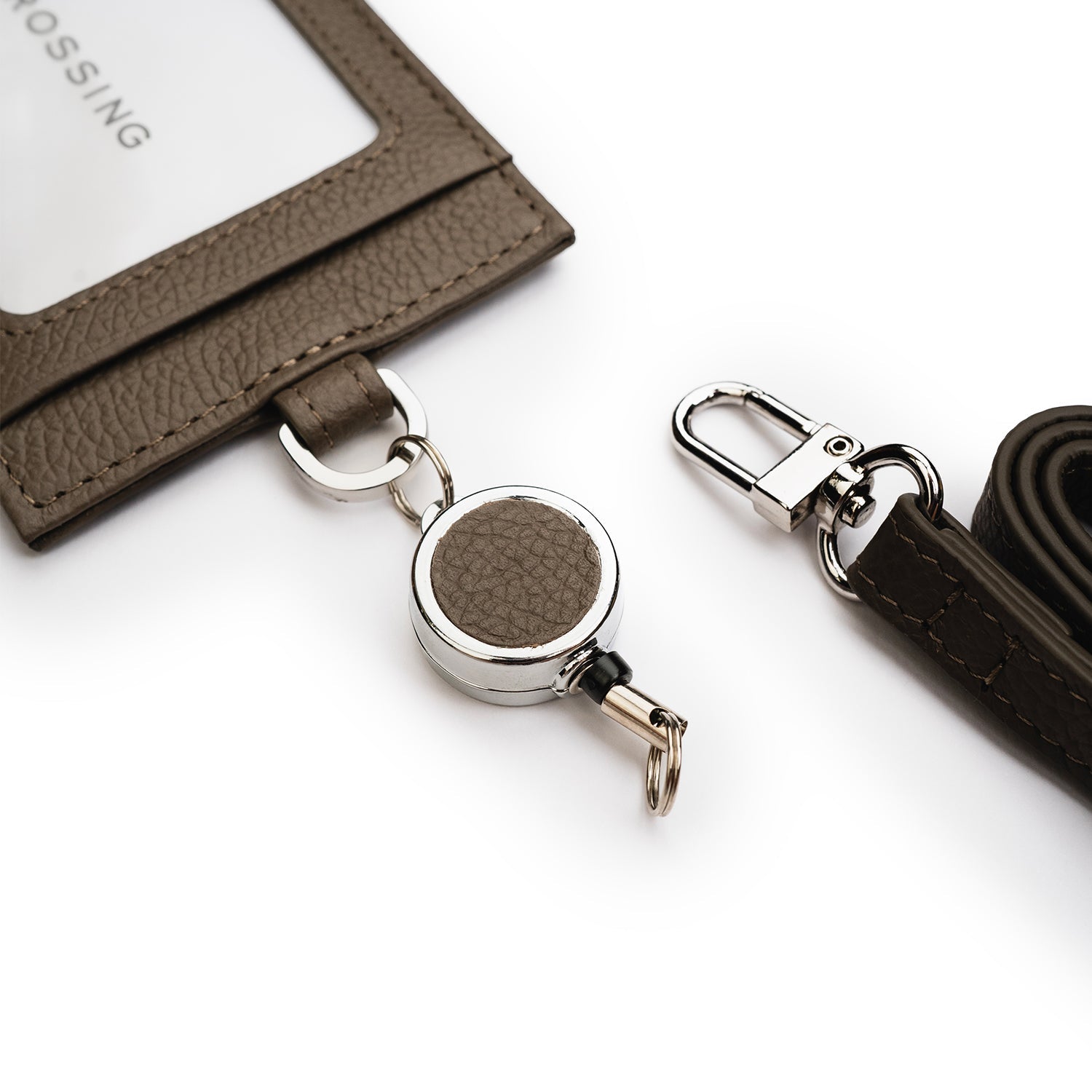 Crossing Milano Retractable Lanyard - Dark Khaki