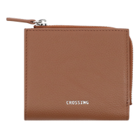Crossing Milano Small Zip Wallet - Barcos Brown