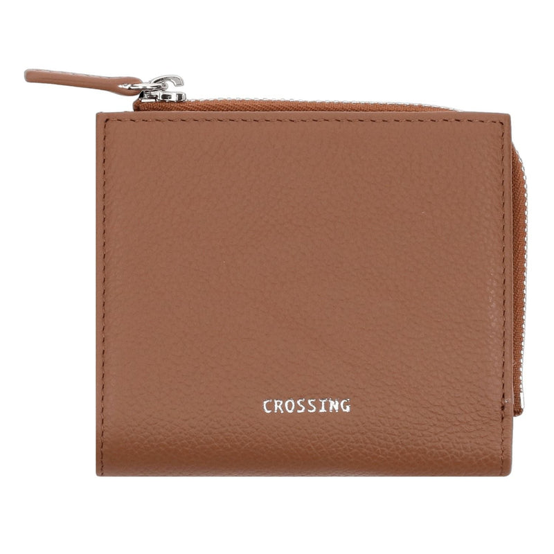 Crossing Milano Small Zip Wallet Rfid - Barcos Brown