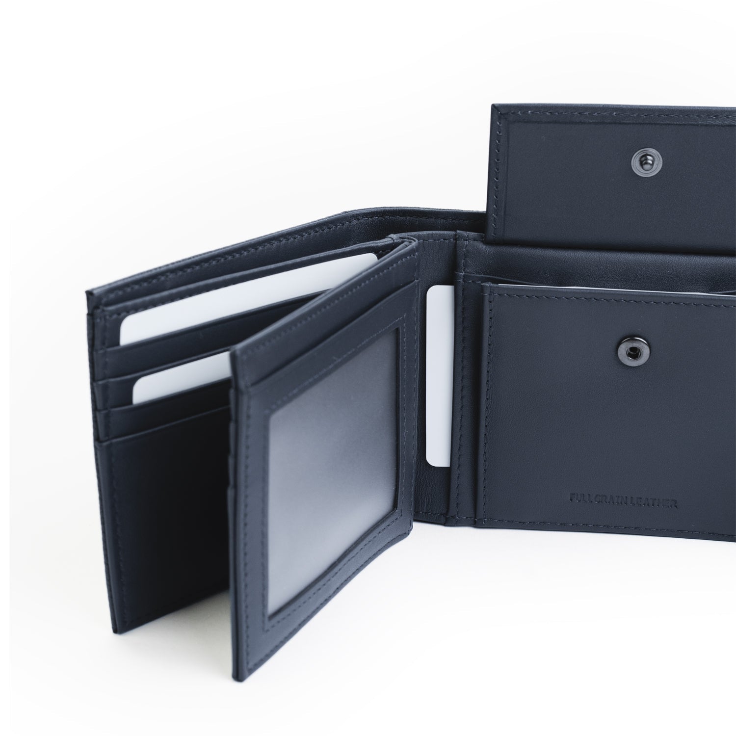 Crossing Milano Voyager Bi-Fold Wallet With Flap and Coin Pouch RFID - Dark Navy