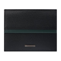 Crossing Modish Leather Coin Pouch With Card Case - Black/Teal