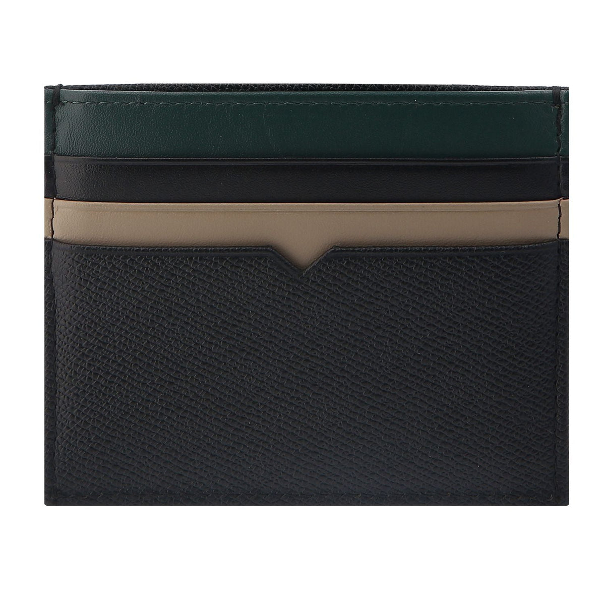 Crossing Modish Leather Coin Pouch With Card Case - Black/Teal