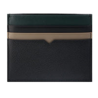 Crossing Modish Leather Coin Pouch With Card Case - Black/Teal