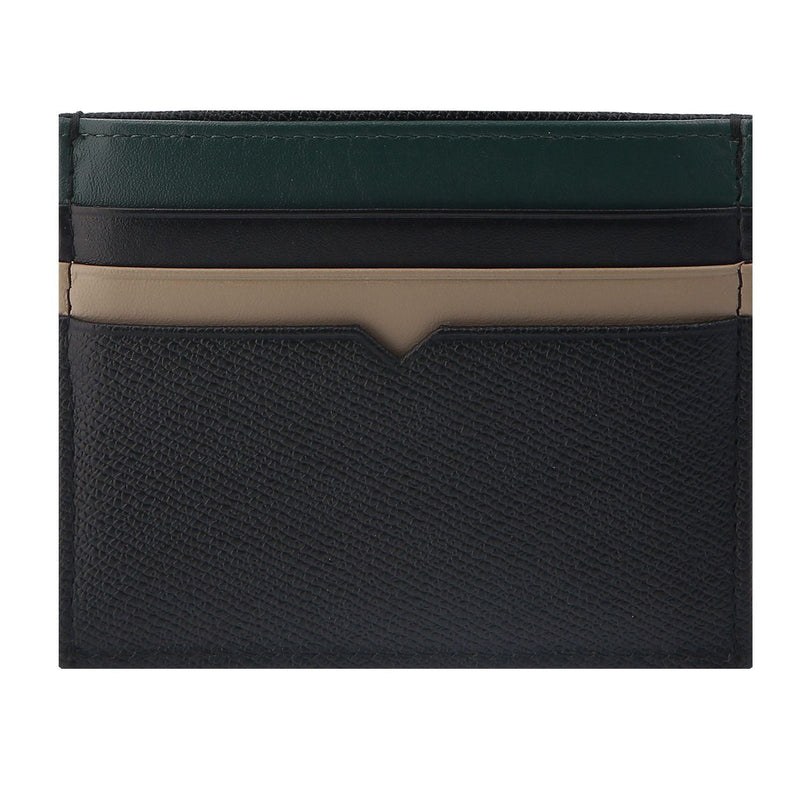 Crossing Modish Leather Coin Pouch With Card Case - Black/Teal