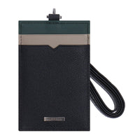 Crossing Modish Leather Lanyard - Black/Teal