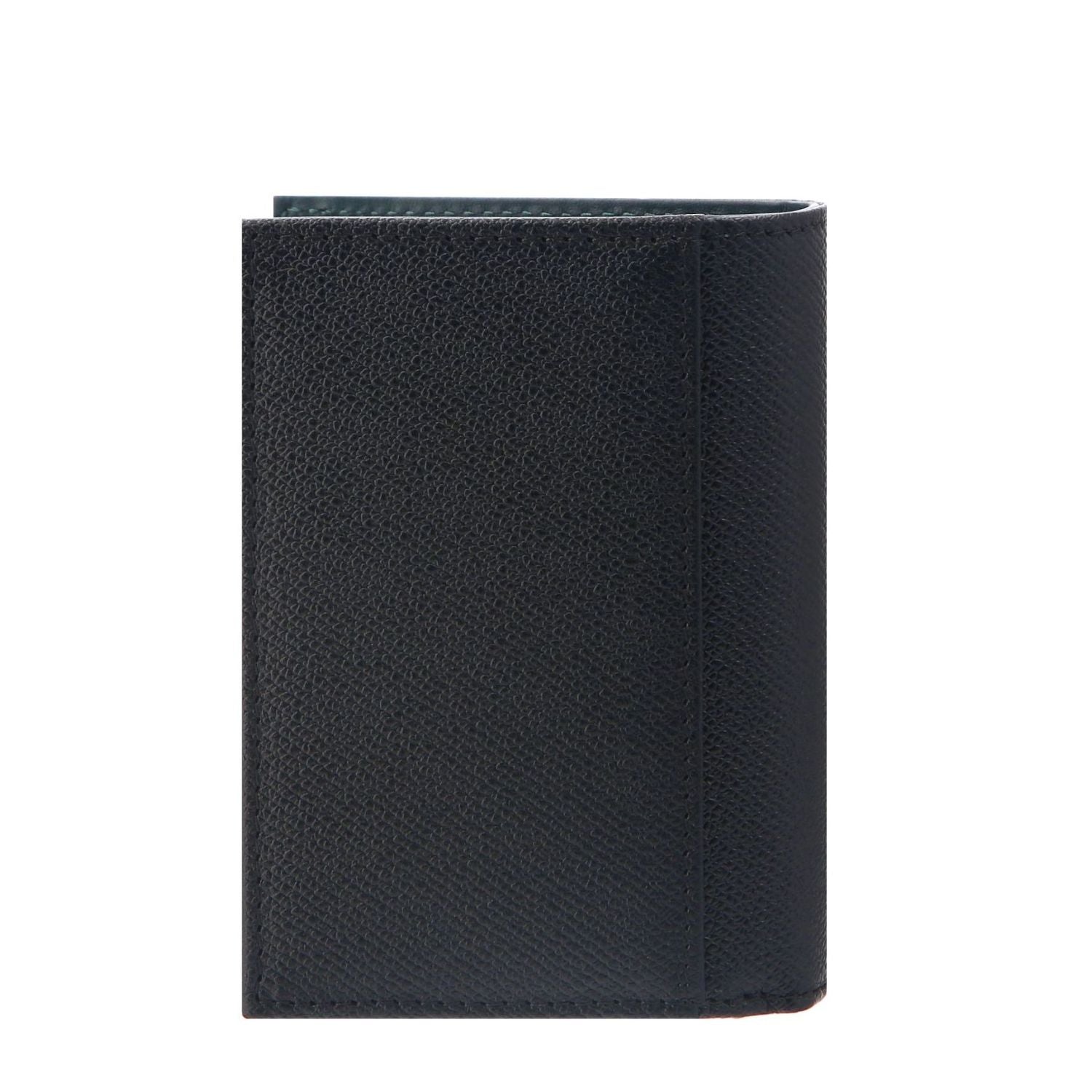 Crossing Modish Short Leather Wallet With Coin Pouch RFID - Black/Teal