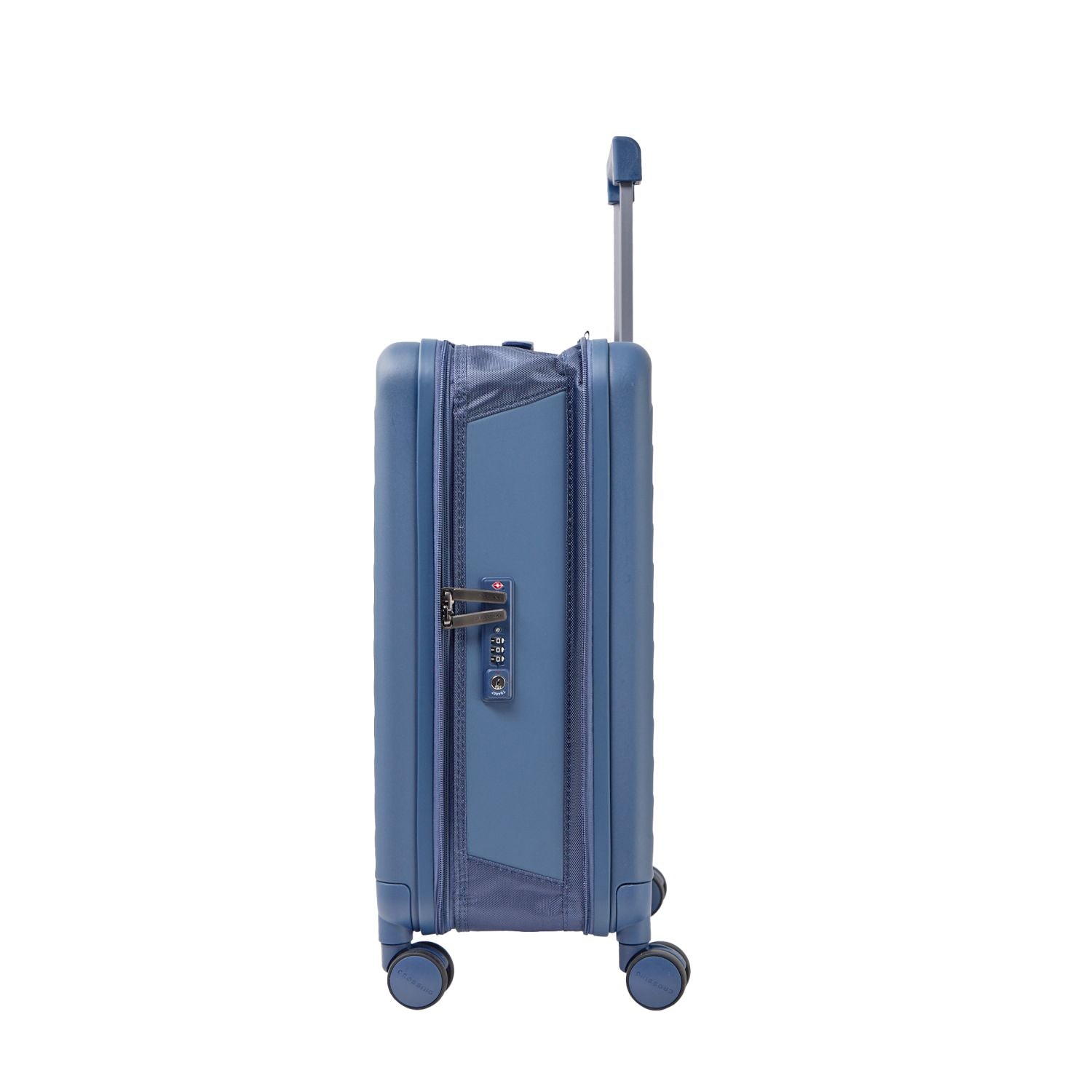Crossing Ori Collapsible Polycarbonate 20" Carry On Luggage - Pewter Blue