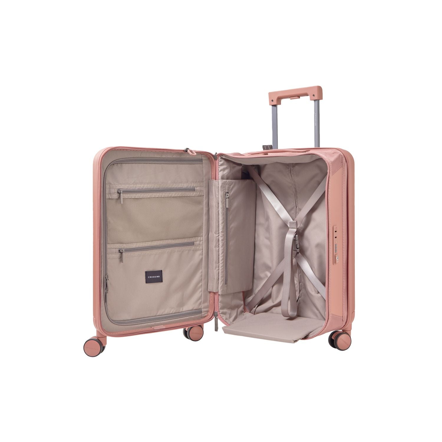 Crossing Ori Collapsible Polycarbonate 20" Carry On Luggage - Rose Quartz