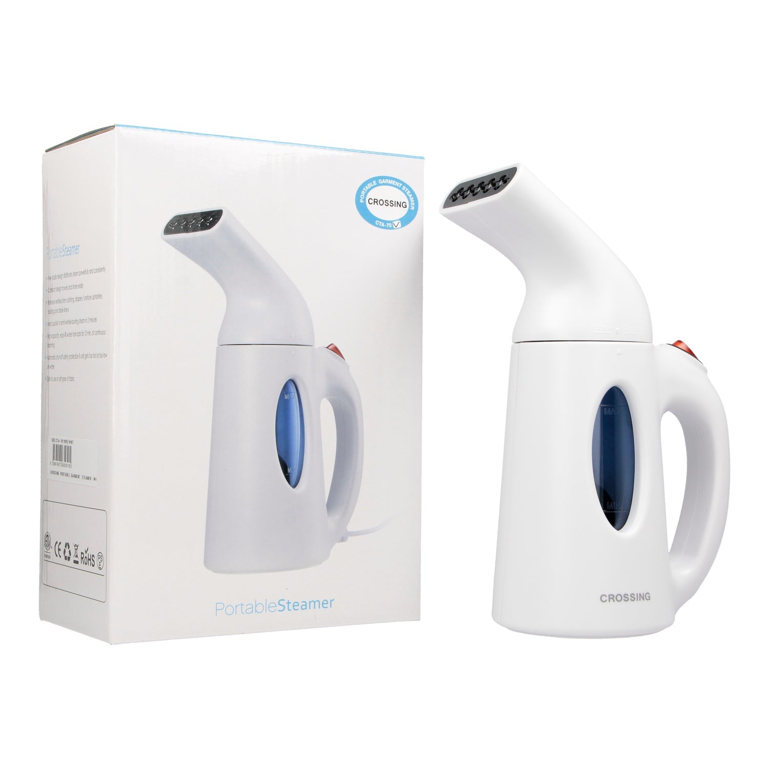 Crossing Portable Garment Steamer (White/Oval)