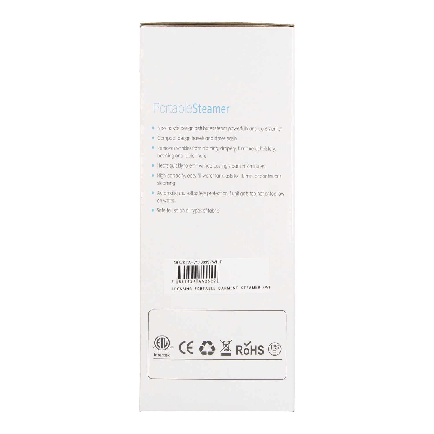 Crossing Portable Garment Steamer (White/S)