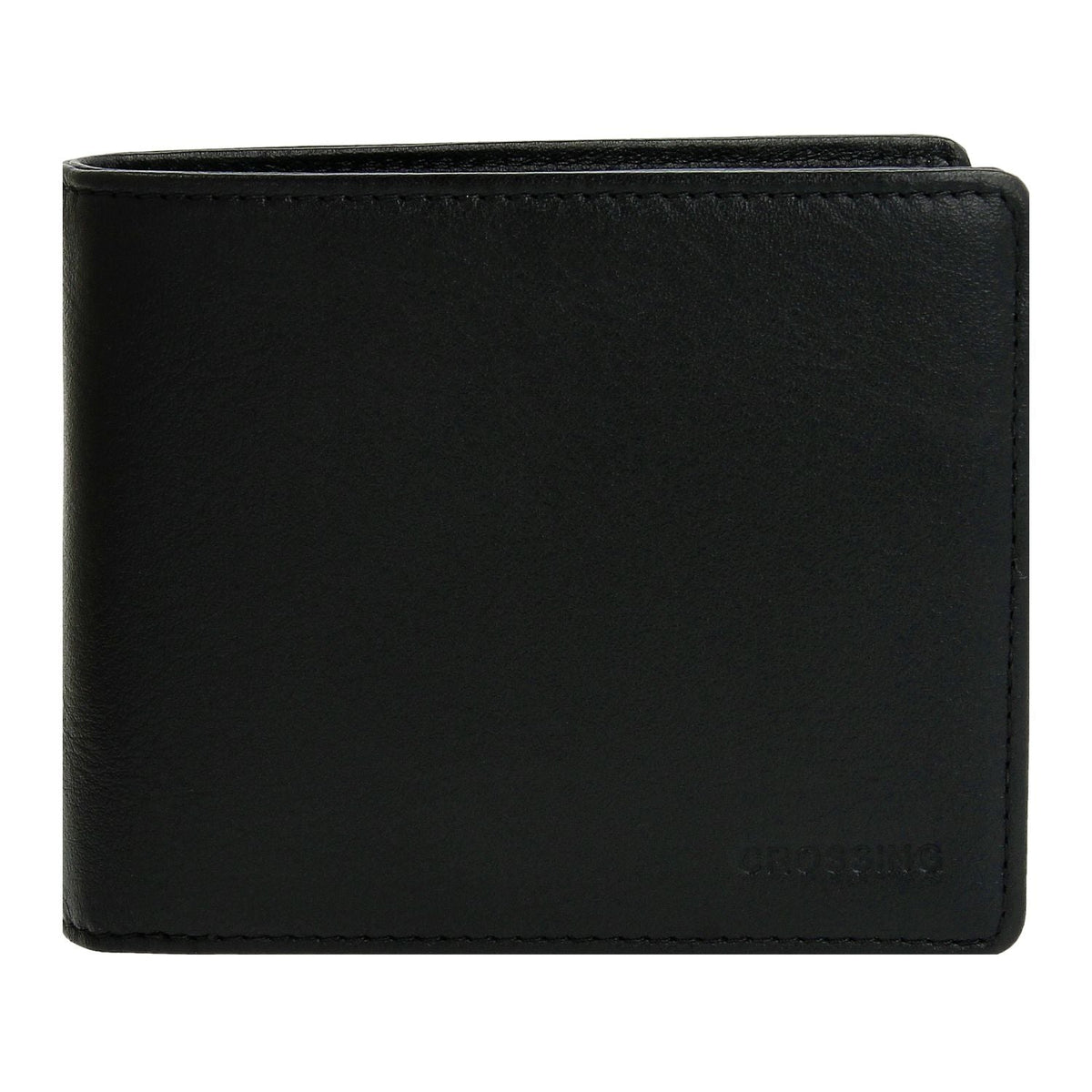 Crossing Prime Bi-Fold Leather Wallet With Window Pocket - Black