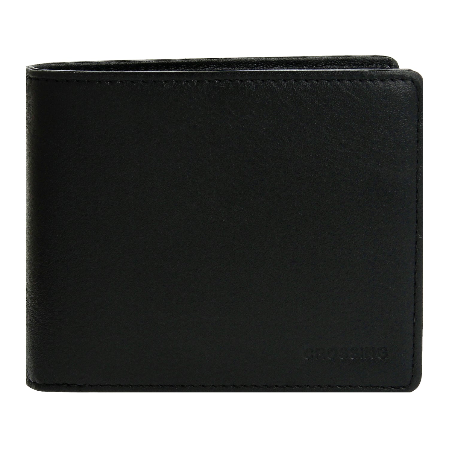 Crossing Prime Bi-Fold Nappa Leather Wallet With Flap [14 Card Slots] - Black