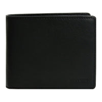 Crossing Prime Bi-Fold Nappa Leather Wallet With Flap [14 Card Slots] - Black