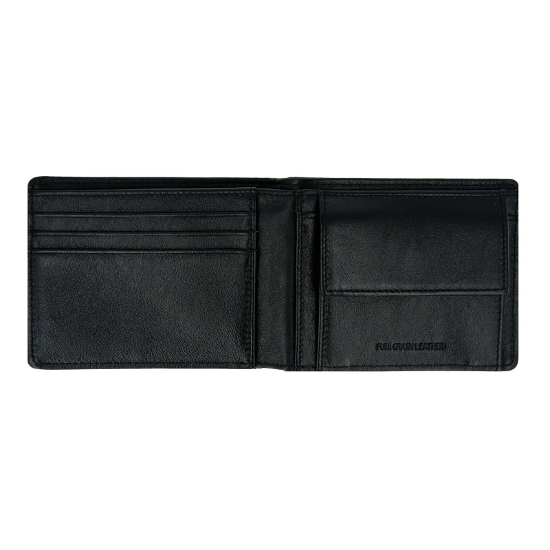Crossing Prime Slim Nappa Leather Wallet With Coin Pocket [5 Card Slots] - Black