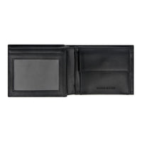 Crossing Riforma Bi-fold Leather Wallet With Flap And Coin Pouch RFID - Black
