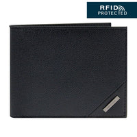 Crossing Riforma Bi-fold Leather Wallet With Window And Coin Pocket RFID - Black