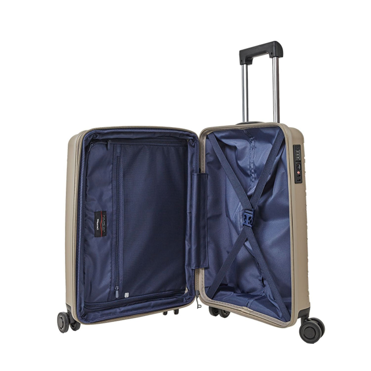 Crossing Supra Polypropylene Expandable 20" Carry On Luggage Spinner - Taupe