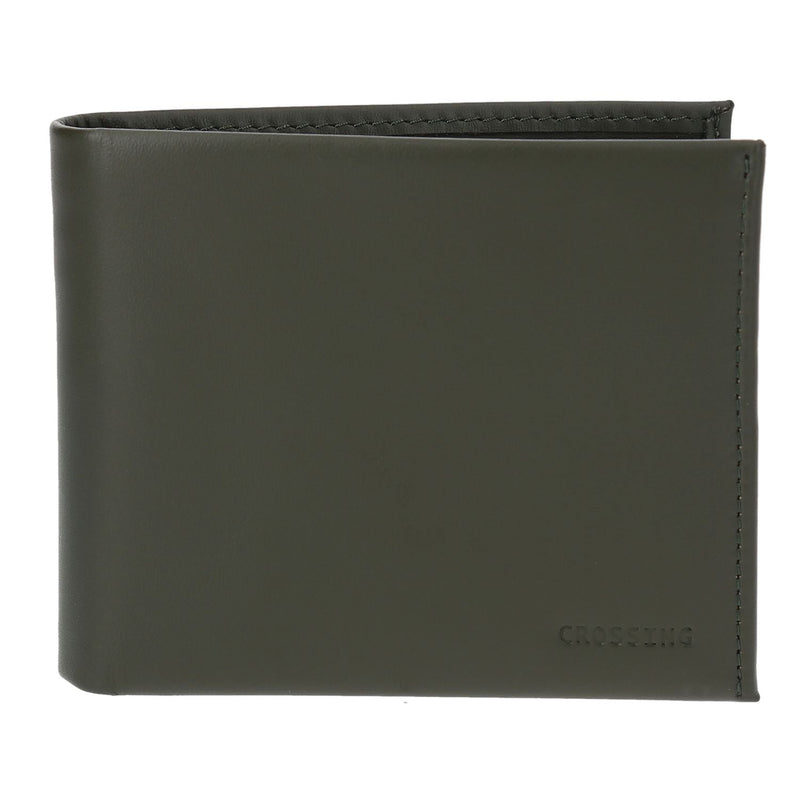 Crossing Sydney Bi-Fold Leather Wallet [12 Card Slots] Rfid - Khaki