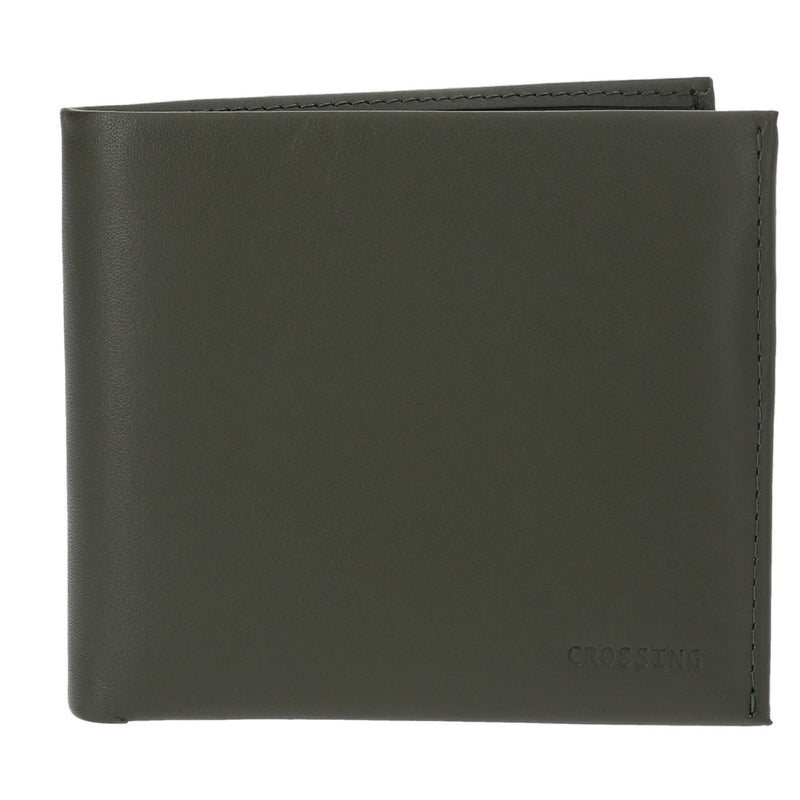 Crossing Sydney Bi-Fold Leather Wallet [18 Card Slots] Rfid - Khaki