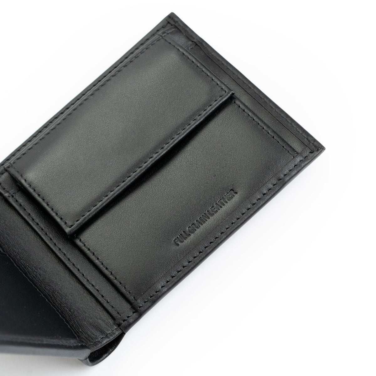 Crossing Sydney Bi-Fold Leather Wallet With Coin Pocket - Black