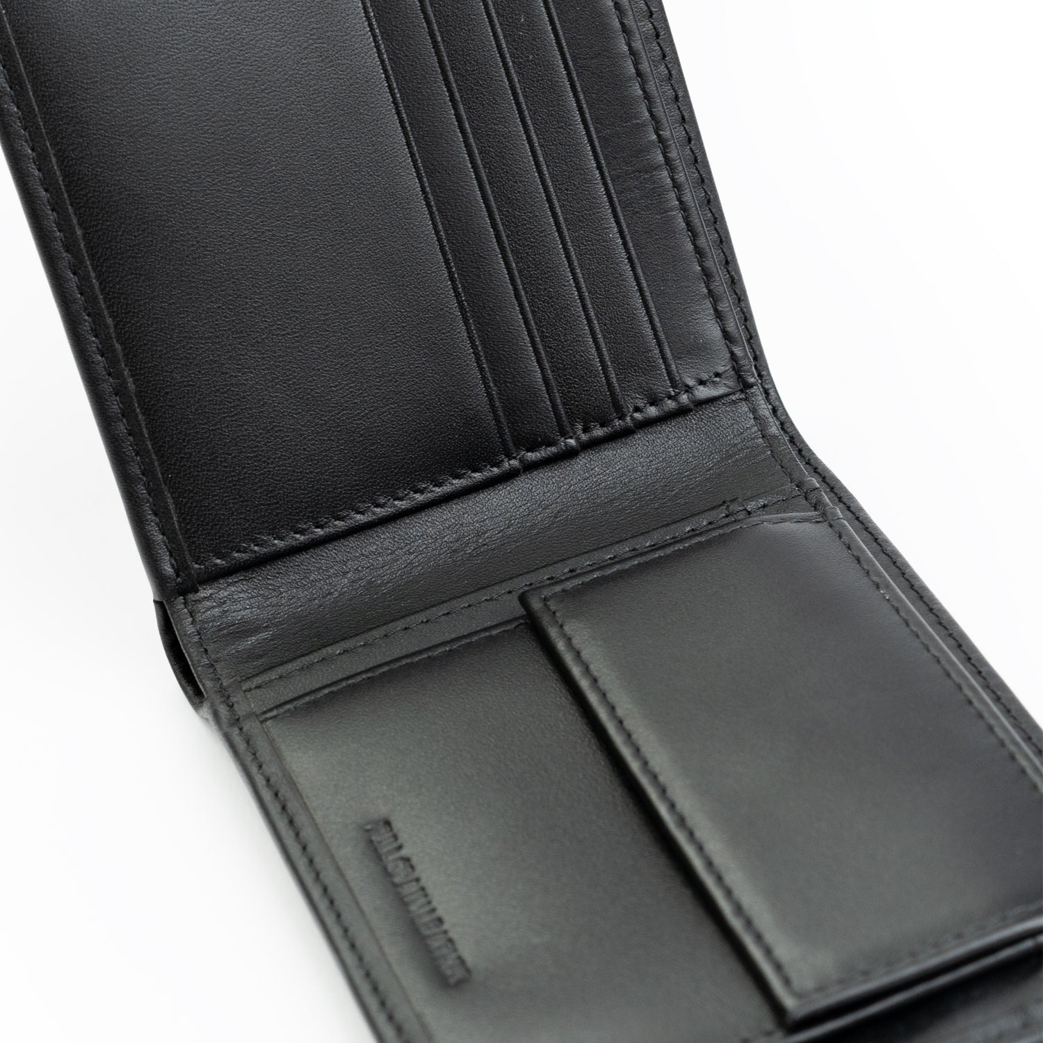 Crossing Sydney Bi-Fold Leather Wallet With Coin Pocket - Black