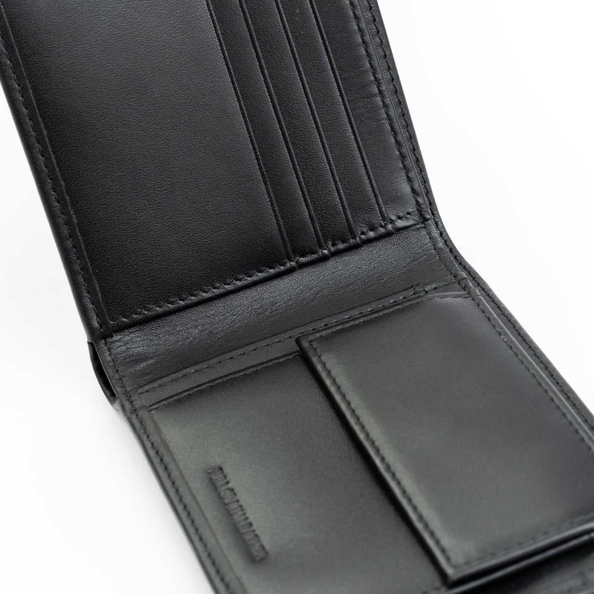 Crossing Sydney Bi-Fold Leather Wallet With Coin Pocket - Black