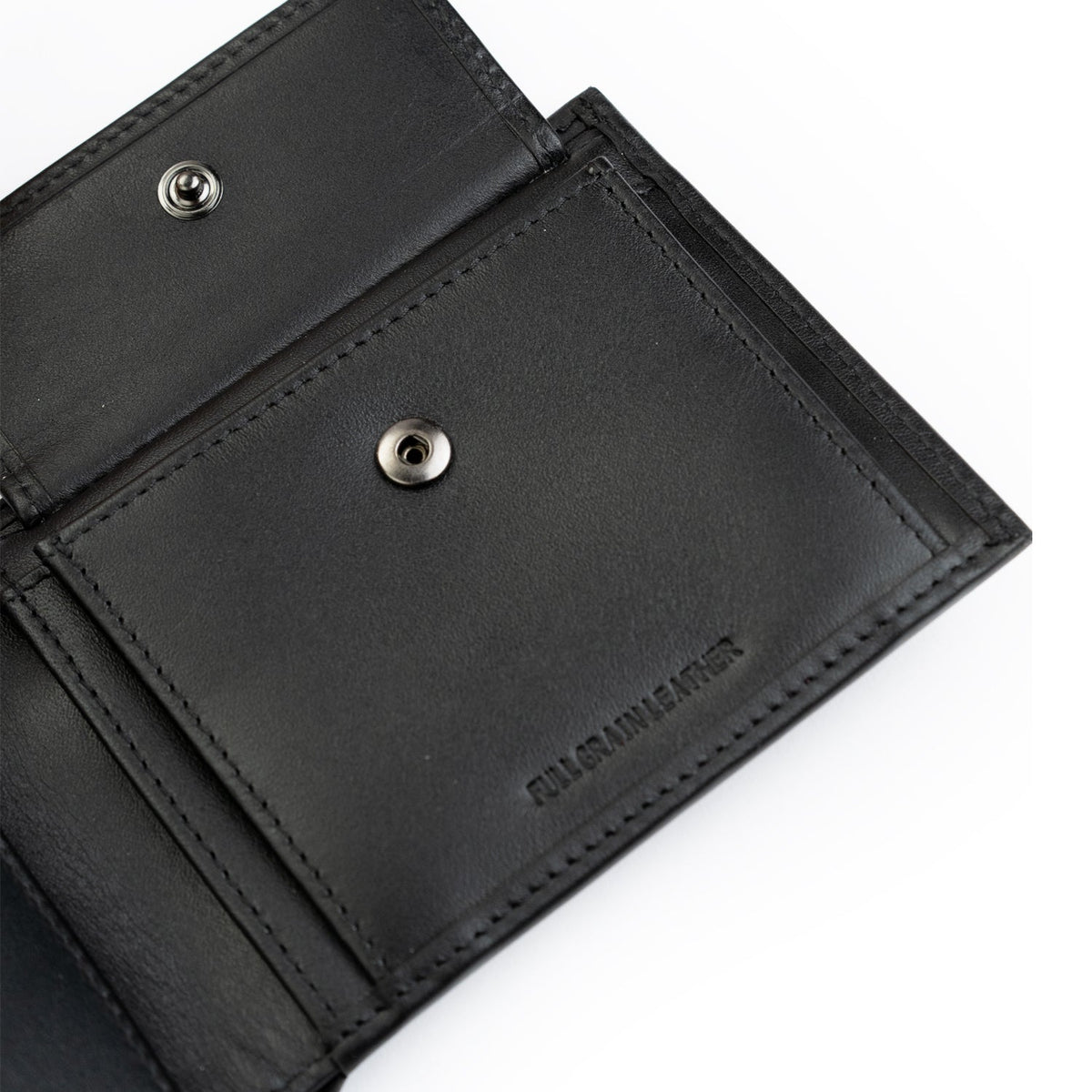 Crossing Sydney Bi-Fold Leather Wallet With Coin Pocket - Black