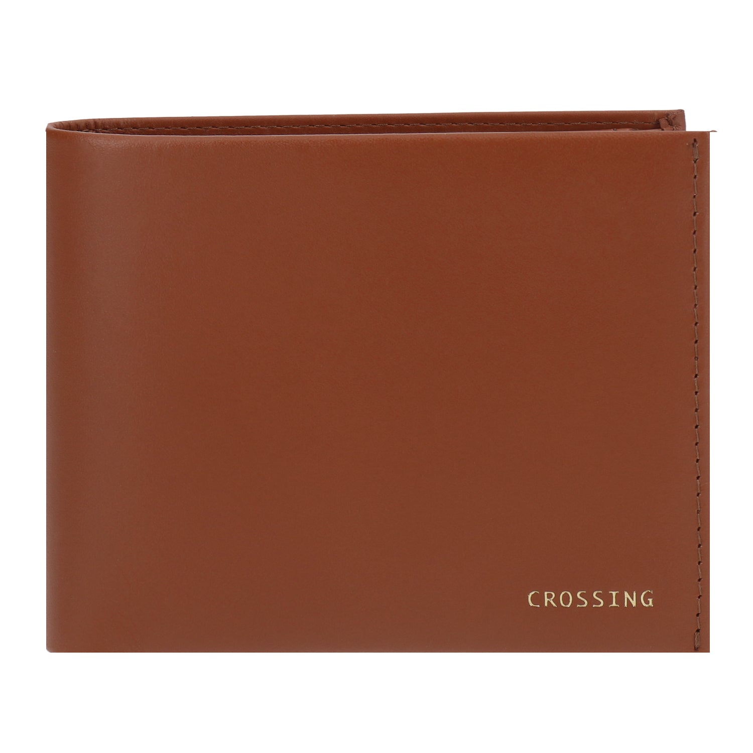 Crossing Sydney Bi-Fold Leather Wallet With Coin Pocket - Gingerbread
