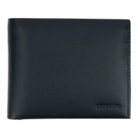 Crossing Sydney Bi-Fold Leather Wallet With Coin Pouch [12 Card Slots] - Black
