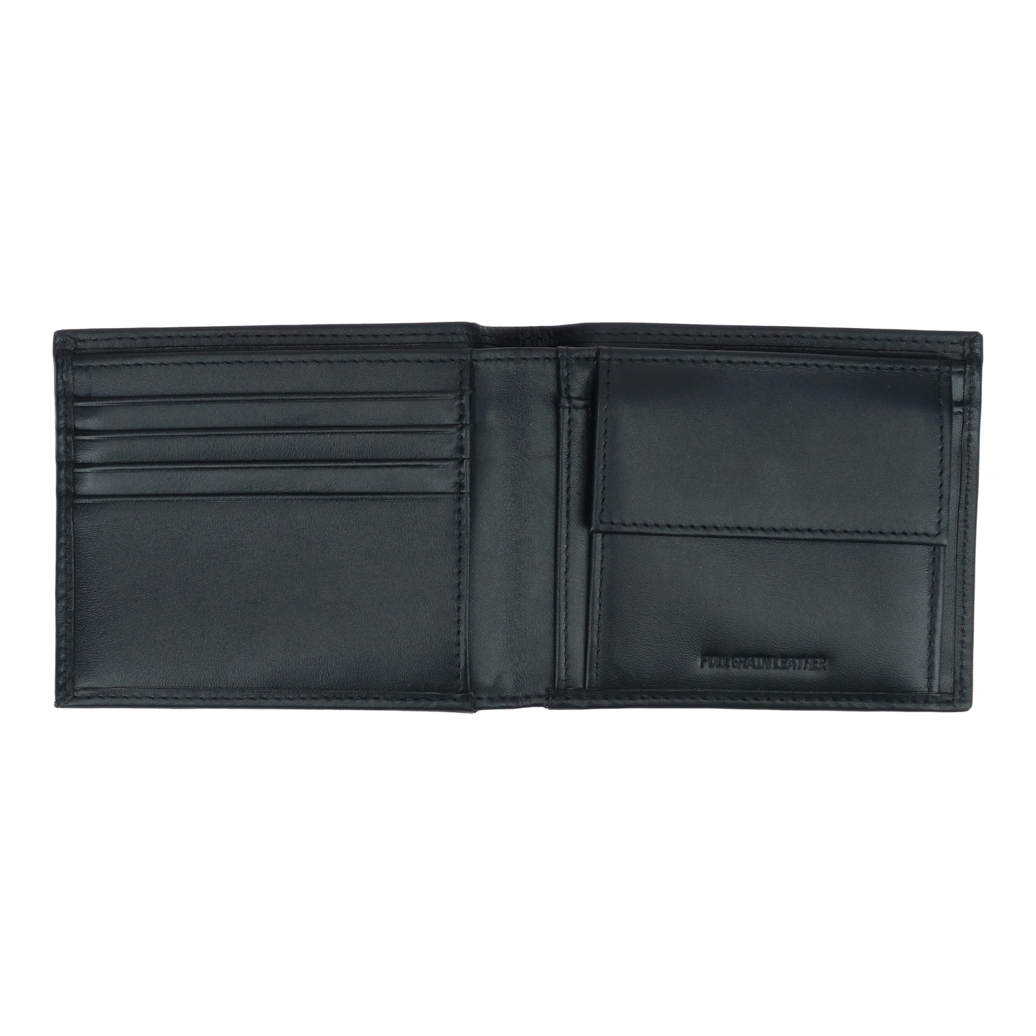 Crossing Sydney Bi-Fold Leather Wallet With Coin Pouch [12 Card Slots] - Black