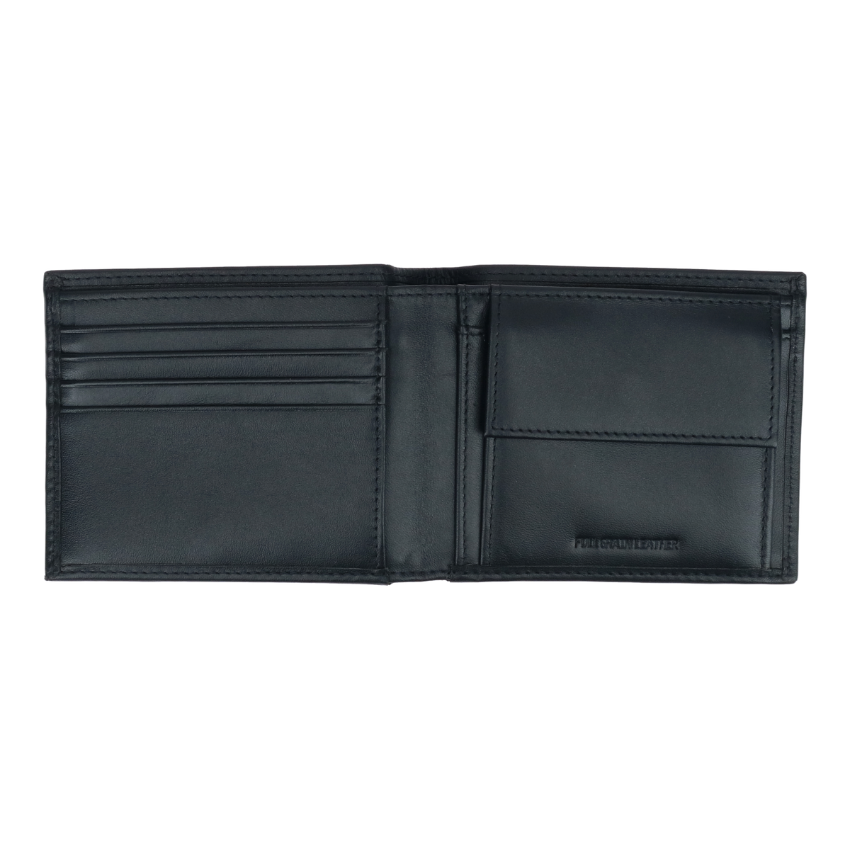 Crossing Sydney Bi-Fold Leather Wallet With Coin Pouch [12 Card Slots] - Black