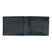 Crossing Sydney Bi-Fold Leather Wallet With Coin Pouch [12 Card Slots] - Black