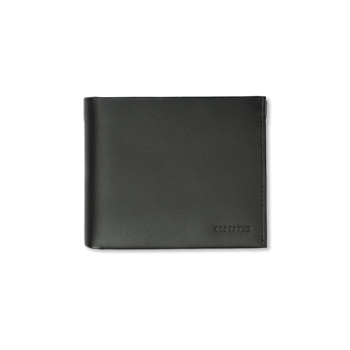 Crossing Sydney Bi-Fold Leather Wallet With Flap And Coin Pouch - Black