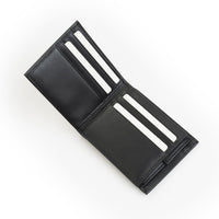 Crossing Sydney Bi-Fold Leather Wallet With Flap And Coin Pouch - Black