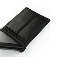 Crossing Sydney Bi-Fold Leather Wallet With Flap And Coin Pouch - Black