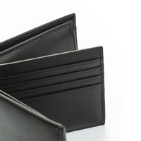 Crossing Sydney Bi-Fold Leather Wallet With Flap And Coin Pouch - Black